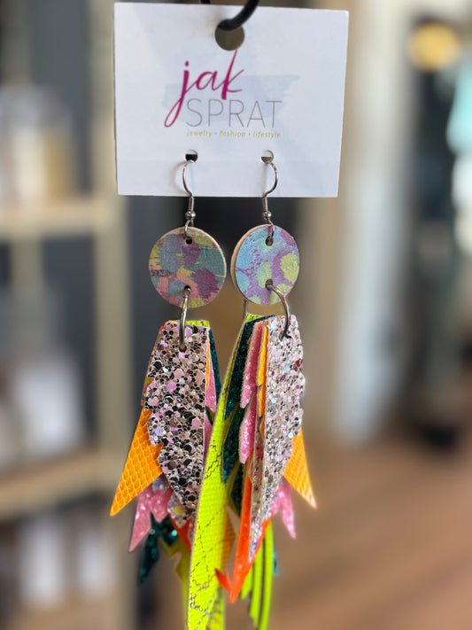 Electric Feather Earrings