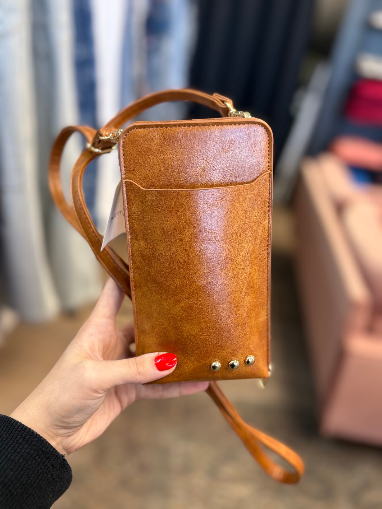 Brown Cross Body Phone Bag