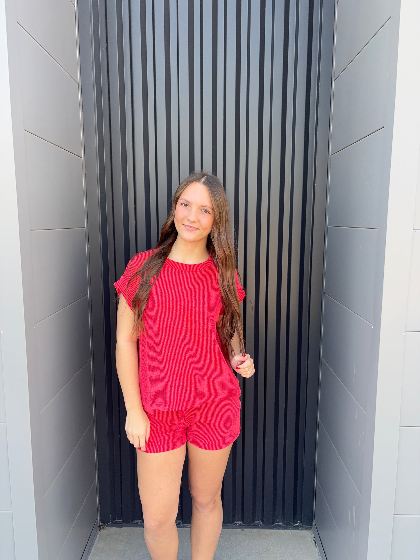 Cap Sleeve Ribbed Set