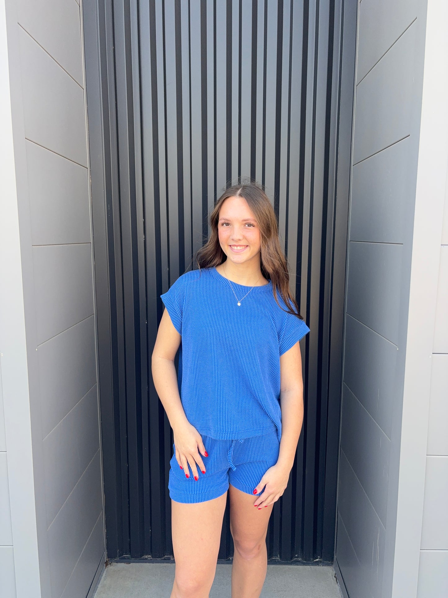 Cap Sleeve Ribbed Set