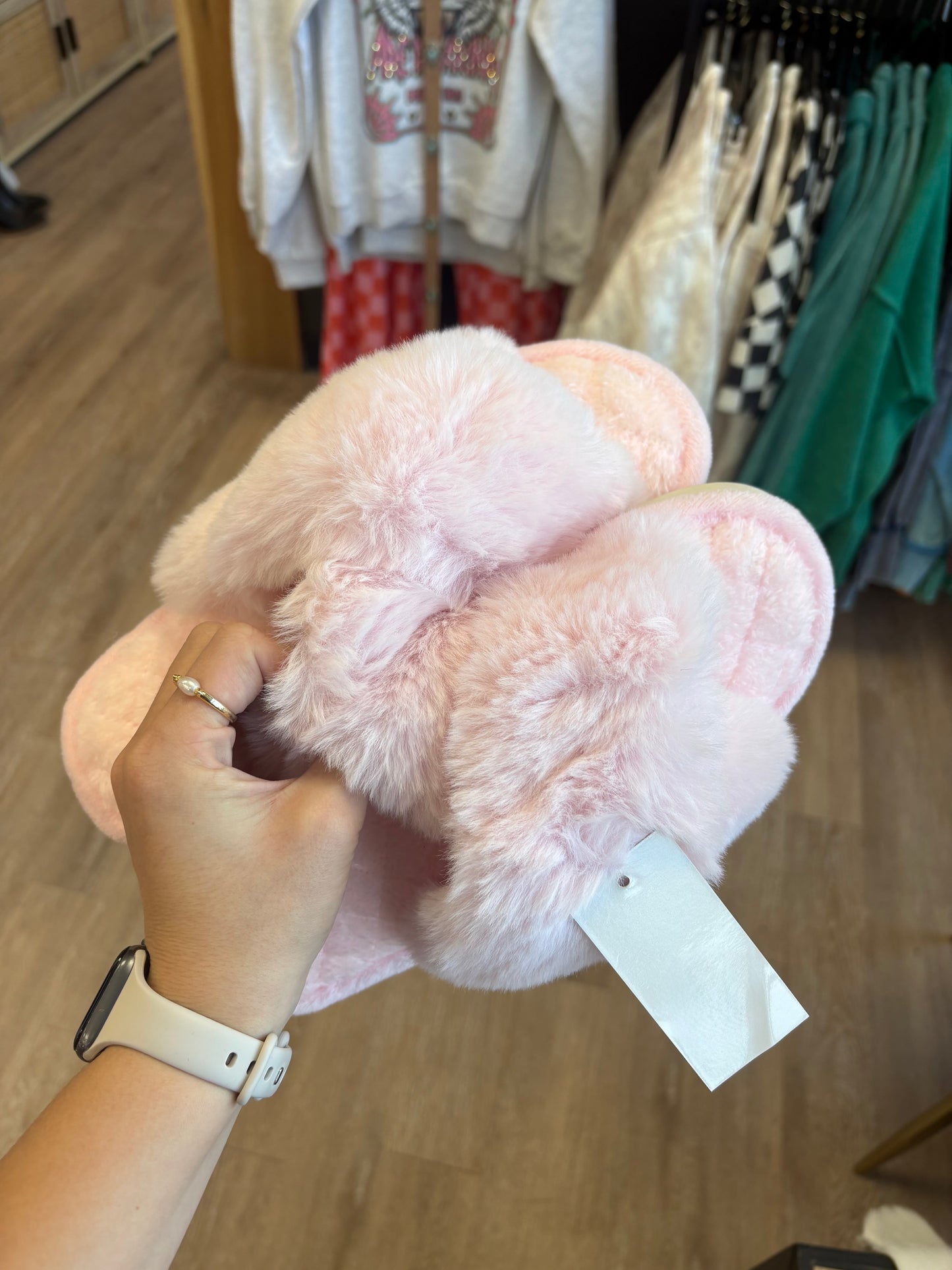 Pinky Fluff Slippers