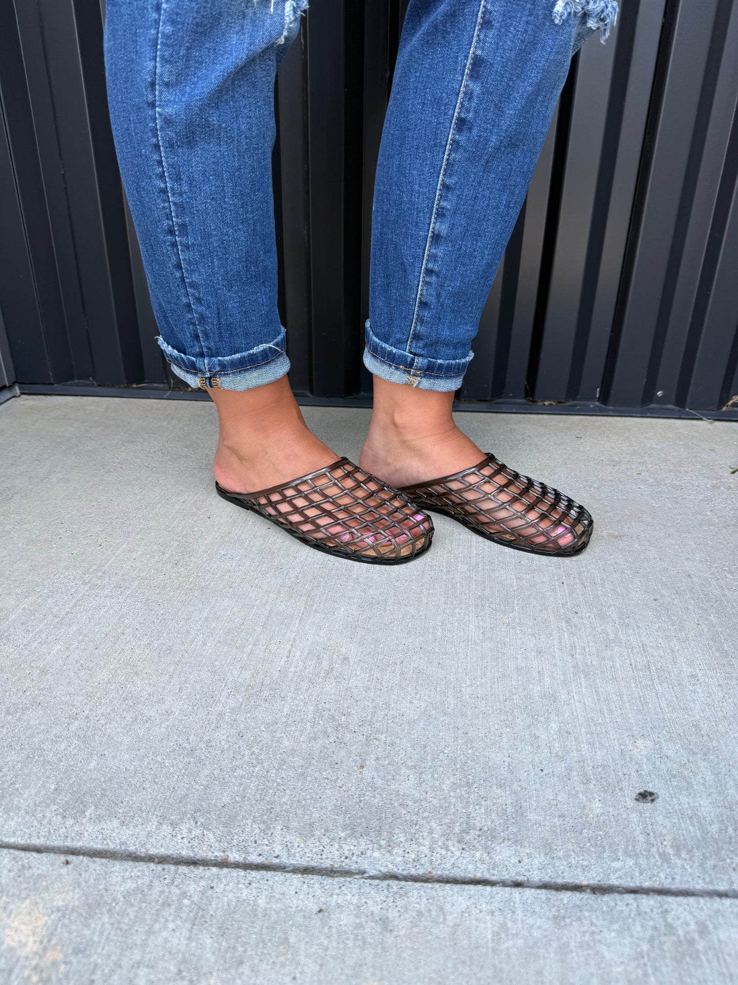 Black Jelly Sandals
