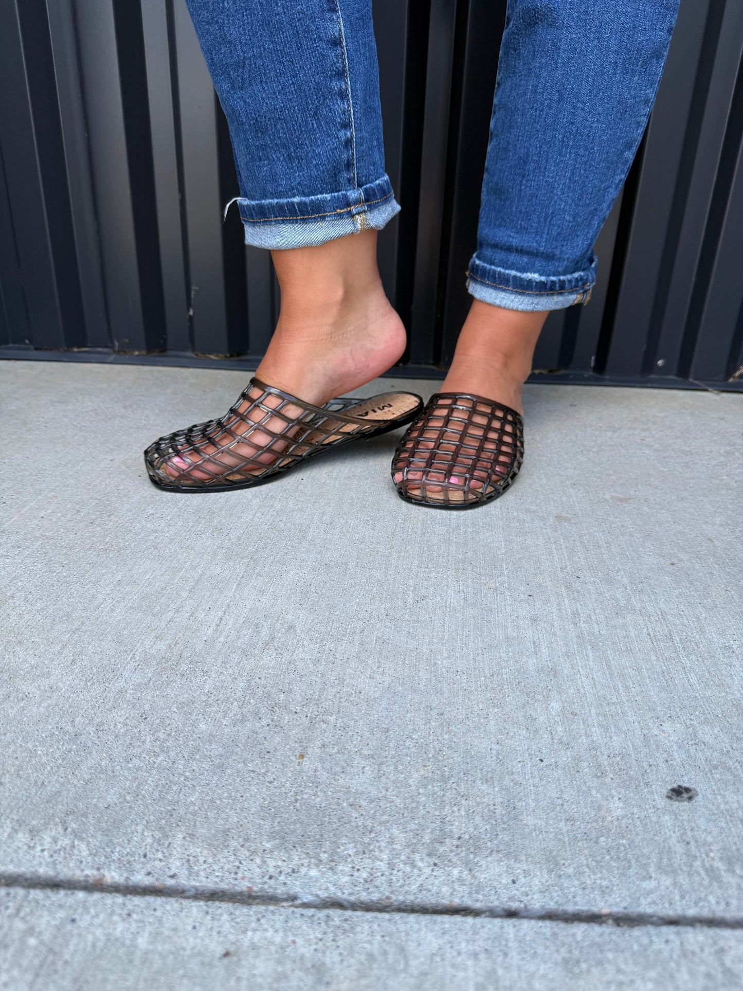 Black Jelly Sandals