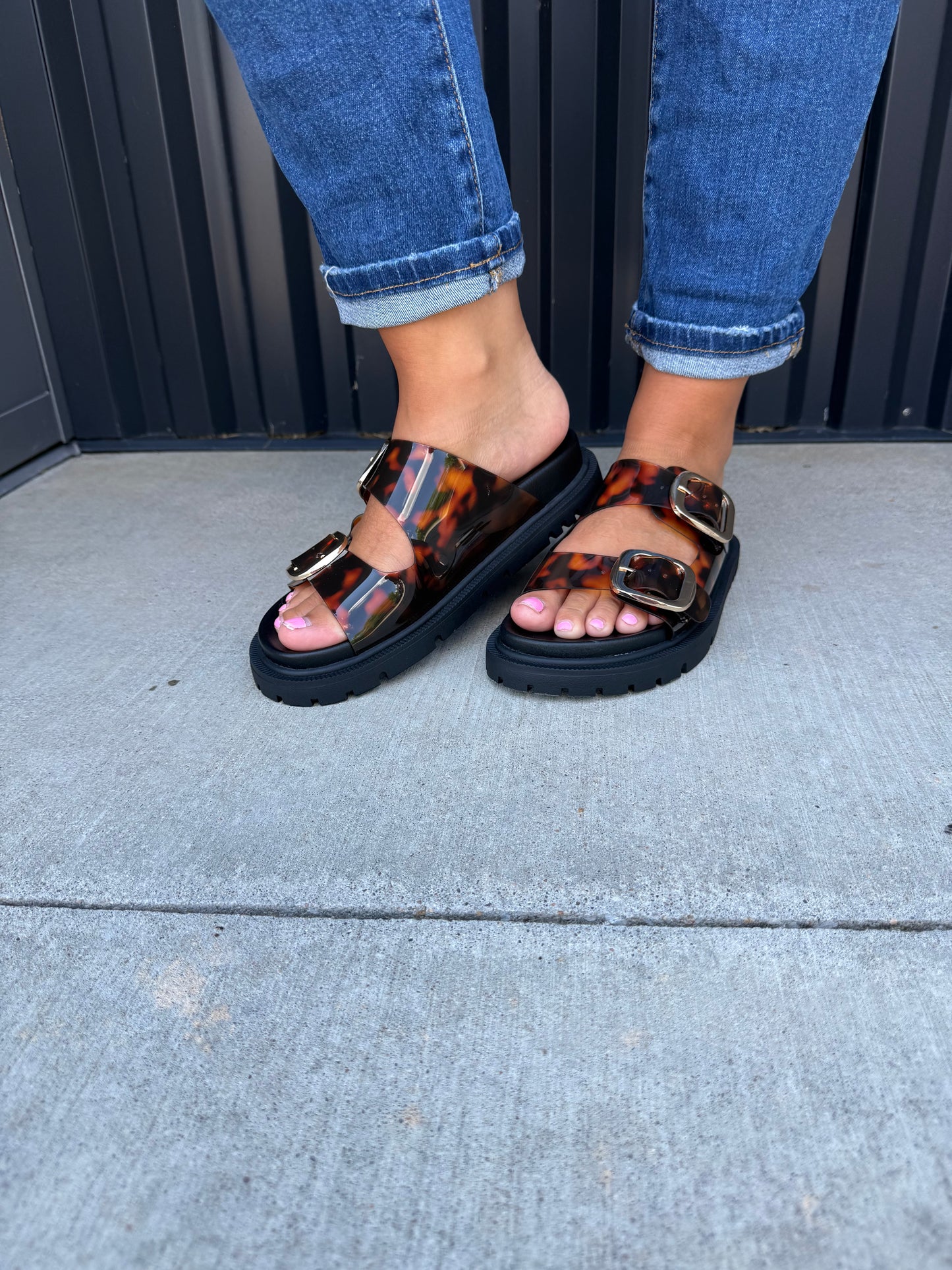 Tortoise Jelly Sandals