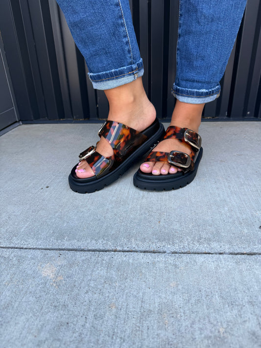 Tortoise Jelly Sandals