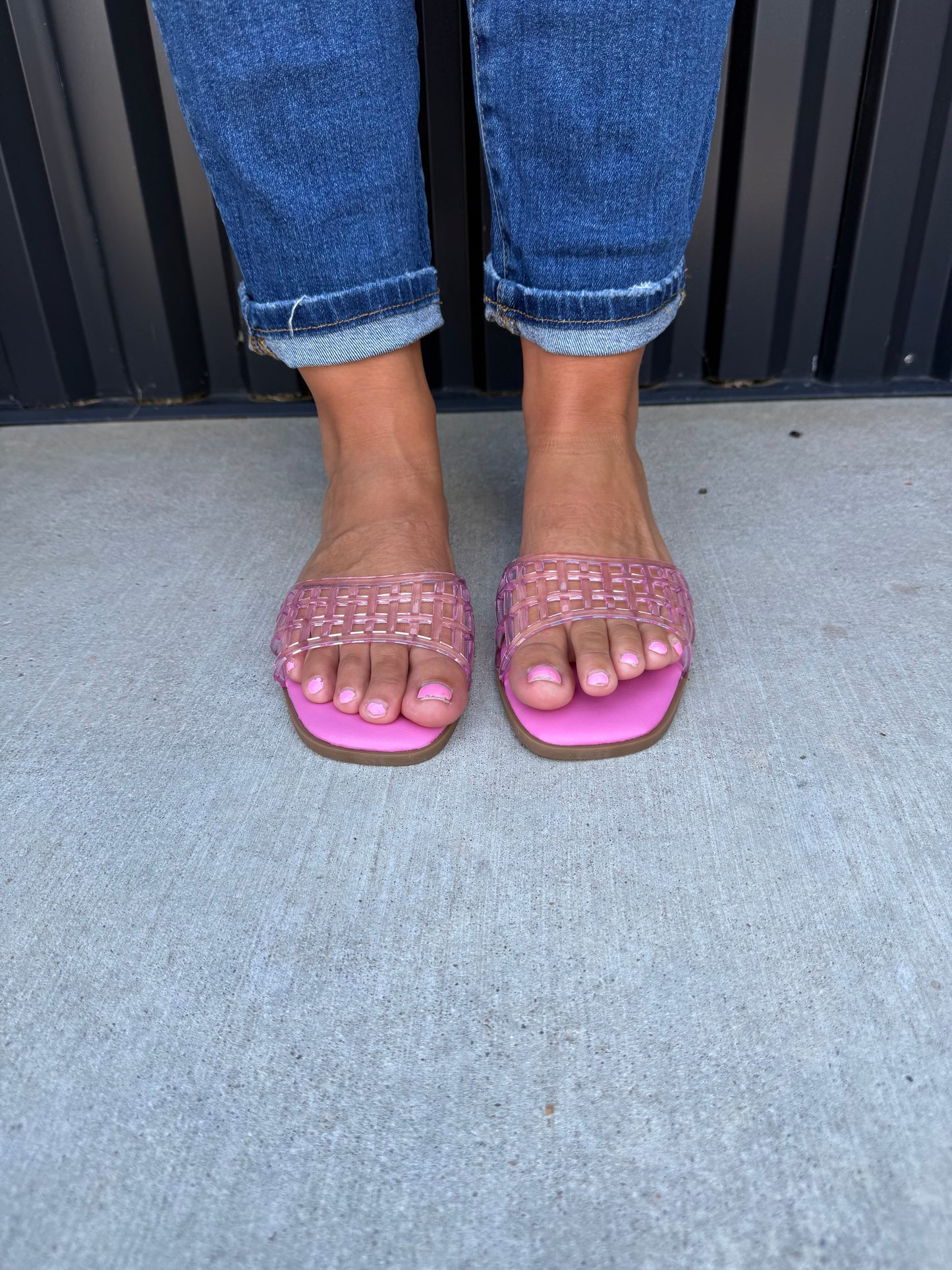 Pink Jelly Sandals