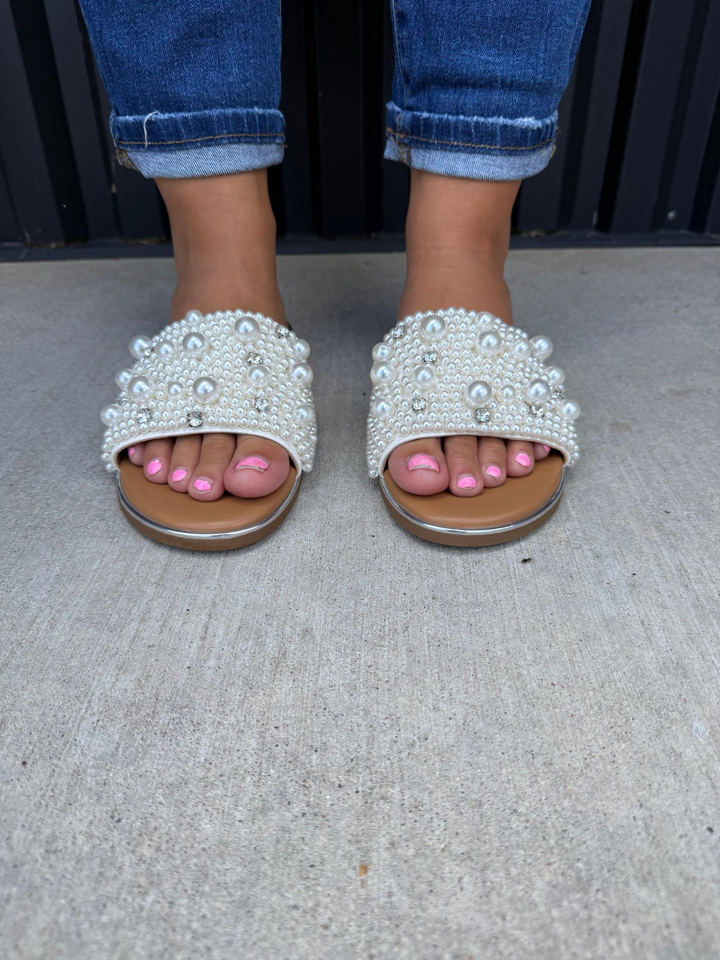 Pearl & Rhinestone Slides