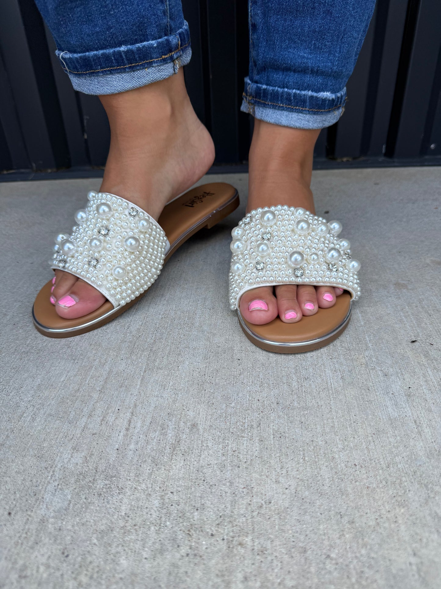 Pearl & Rhinestone Slides