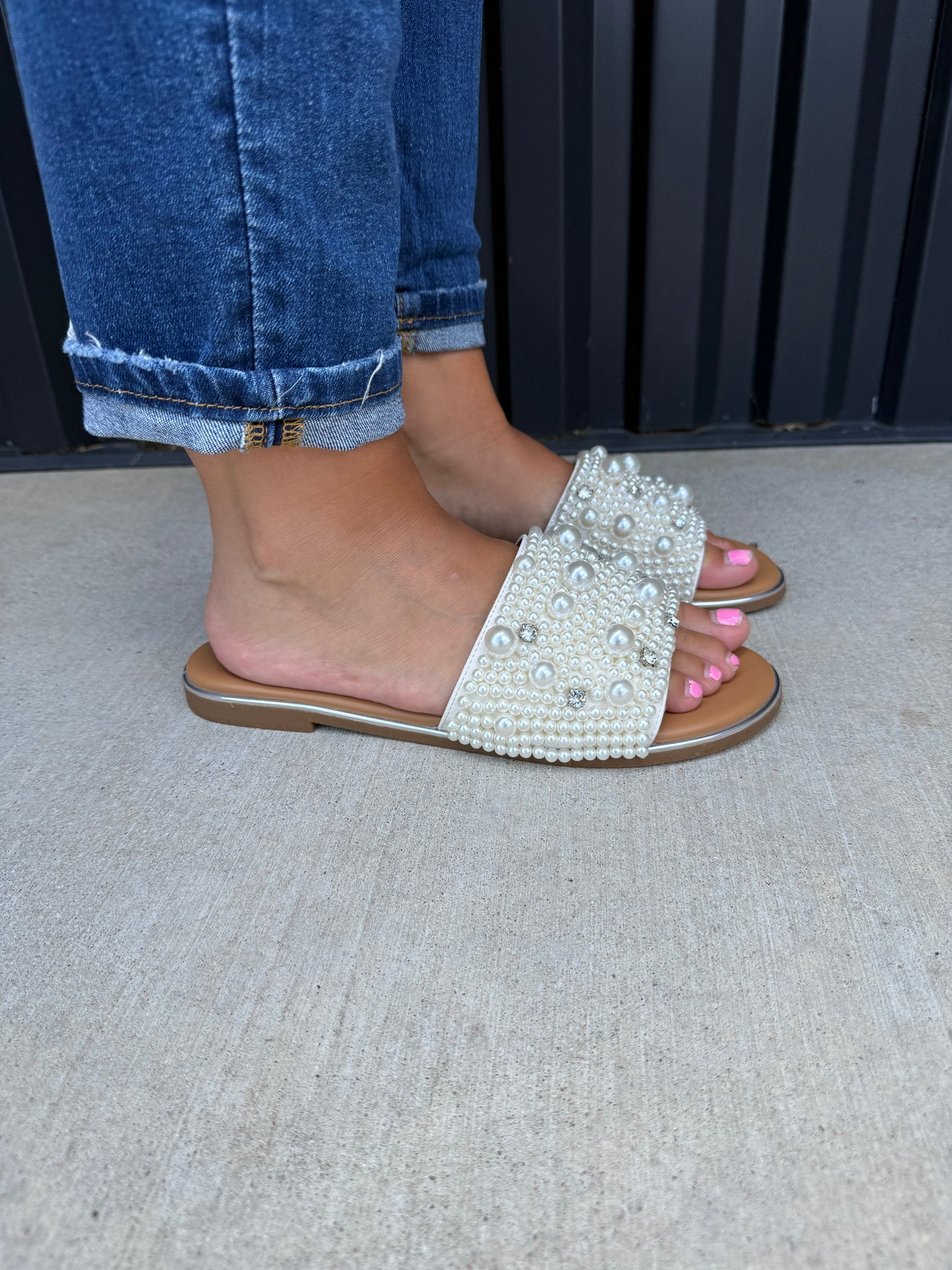 Pearl & Rhinestone Slides
