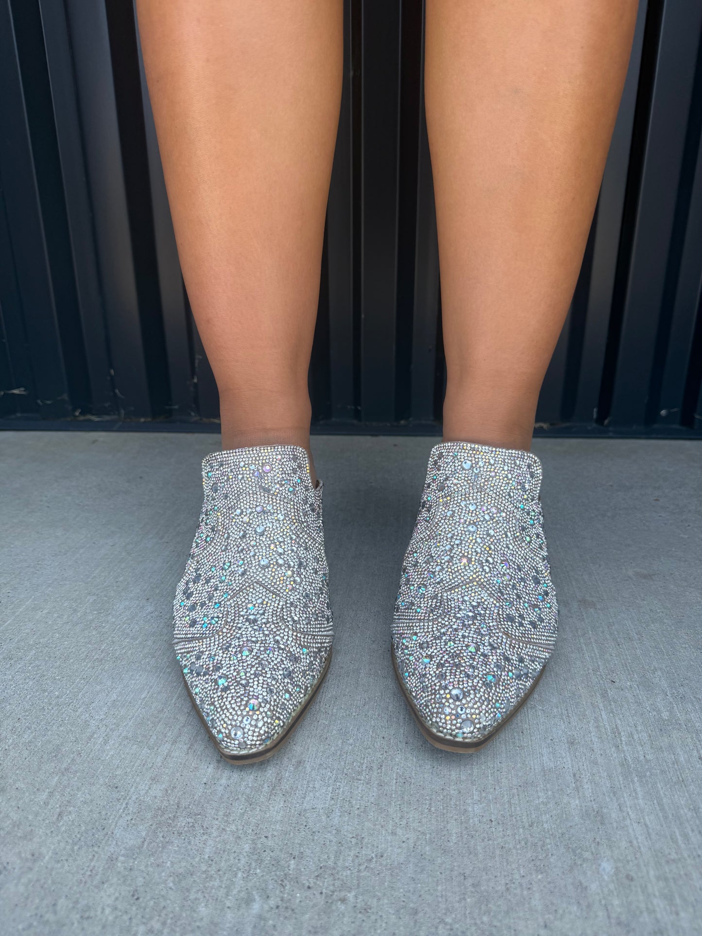 Corkys Rhinestone Pointed Mules