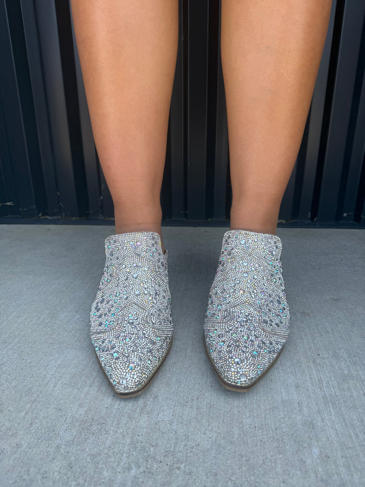 Corkys Rhinestone Pointed Mules