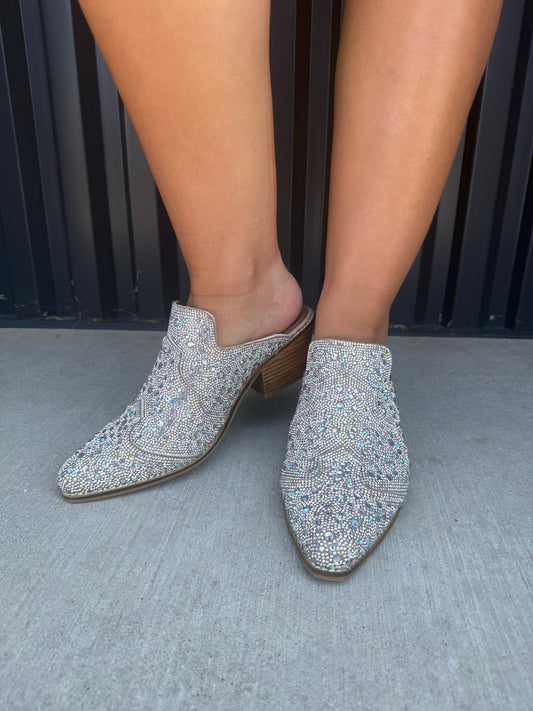 Corkys Rhinestone Pointed Mules