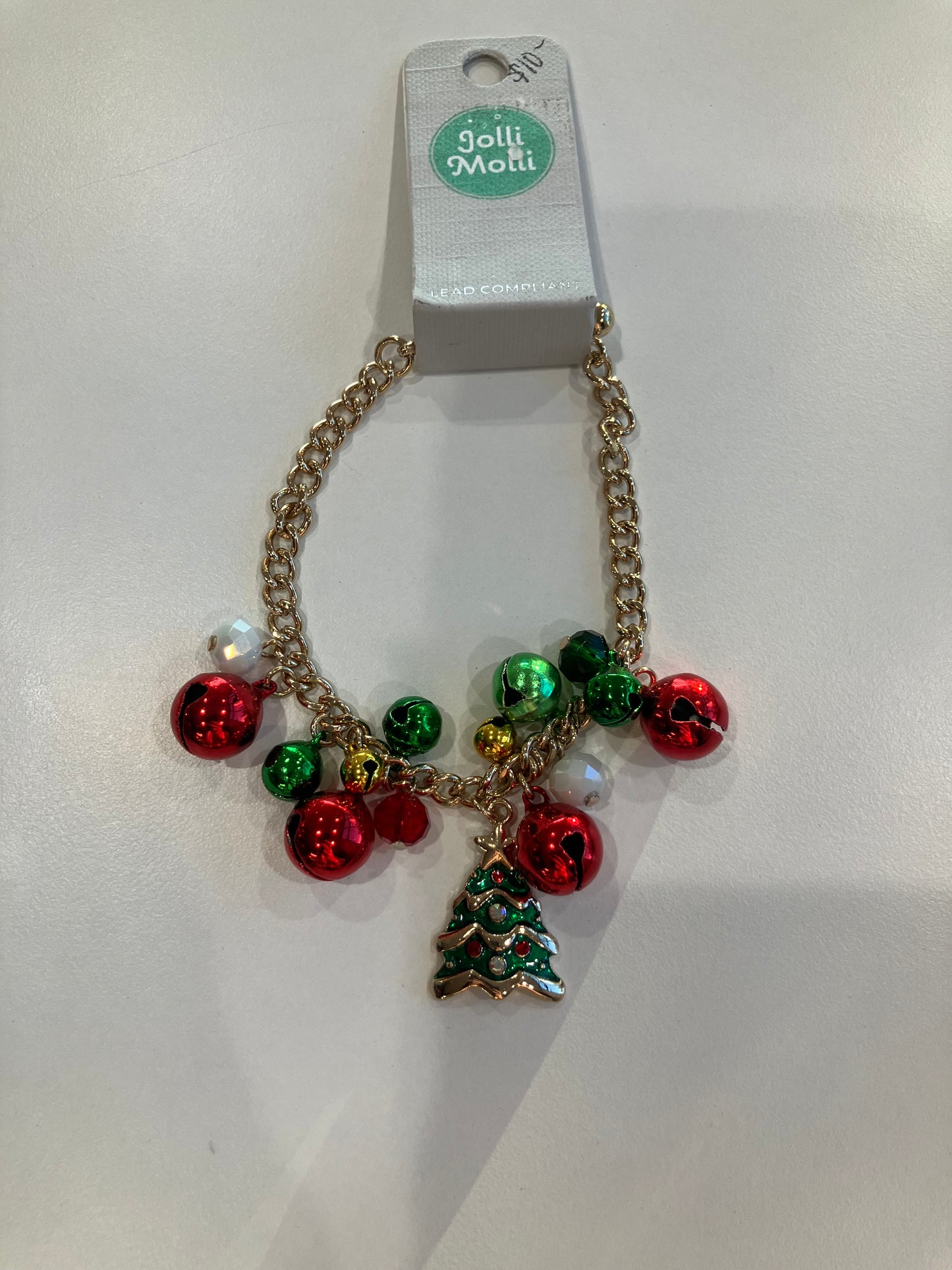 Christmas-Inspired Gold Charm Bracelet – Festive Holiday Jewelry