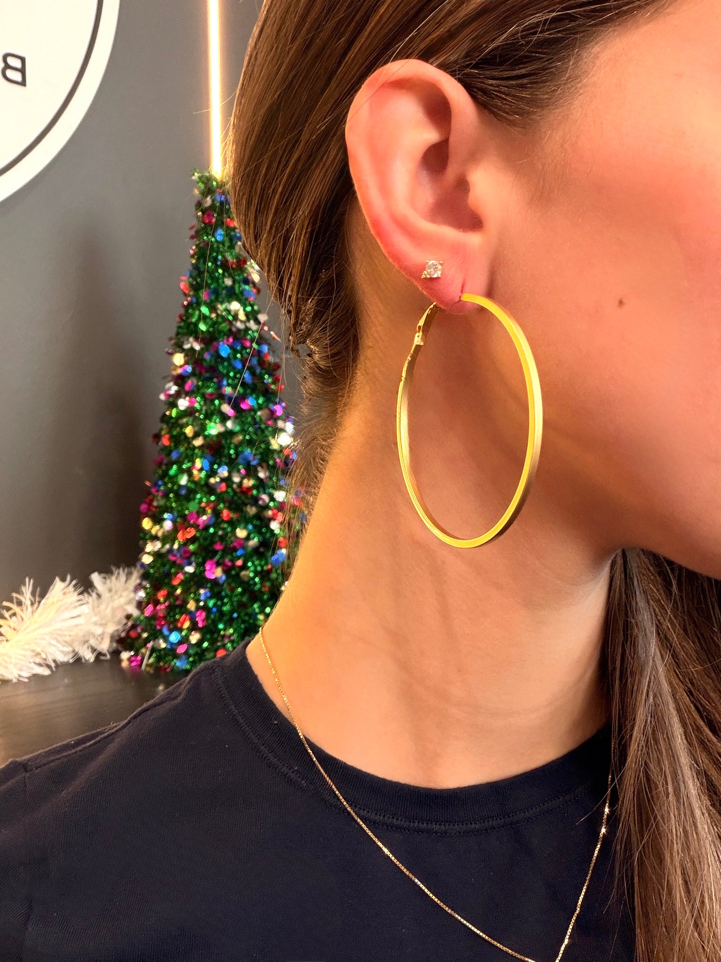Solid Gold Hoop Earrings