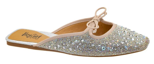 Rhinestone Flats with Bow Detail