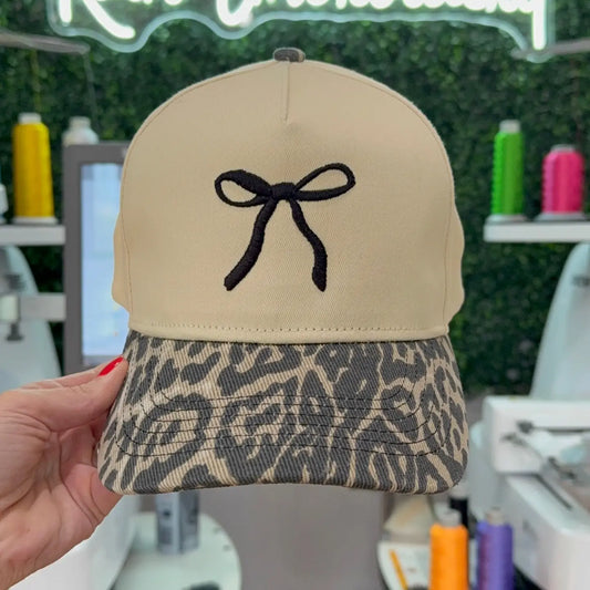 Leopard Bow Trucker Hat