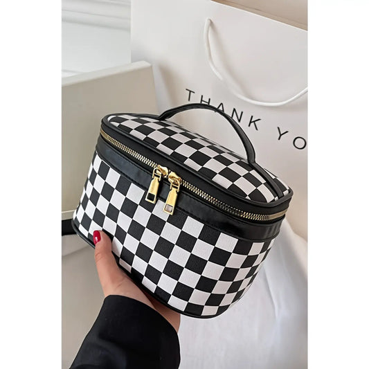 Checkered Make up Bag