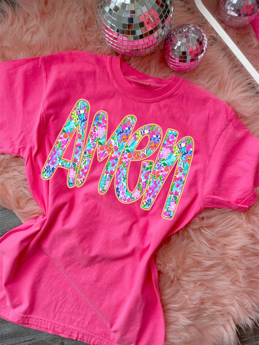 Hot Pink Amen T-Shirt
