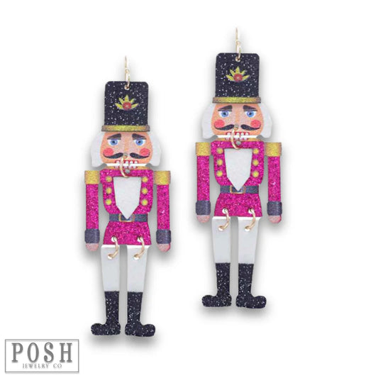 Pink Nutcracker Earrings