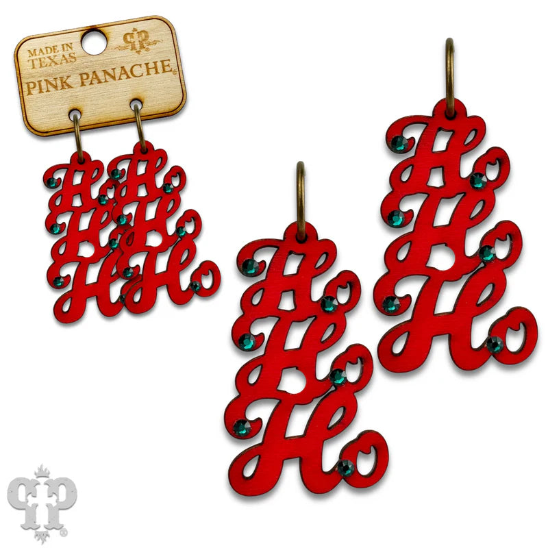 Hohoho Script Earrings