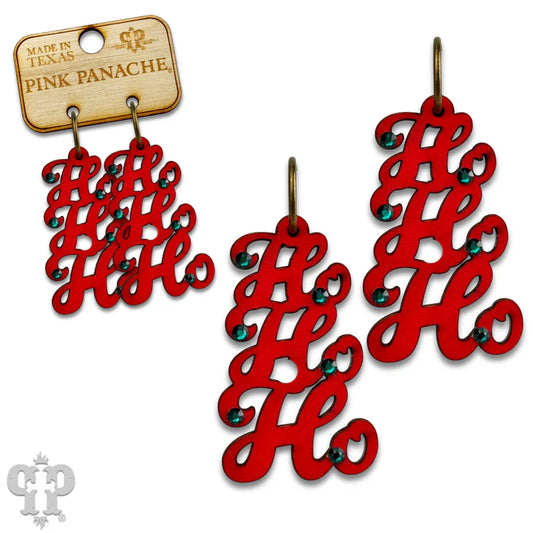 Hohoho Script Earrings