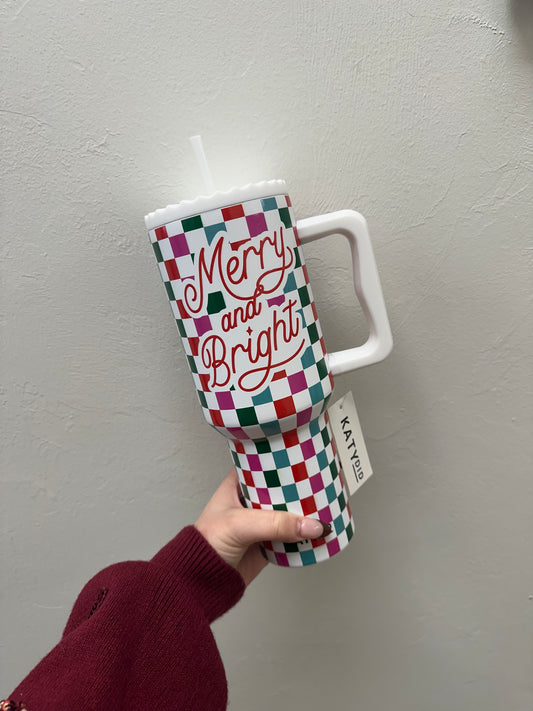 Merry & Bright Christmas Tumbler