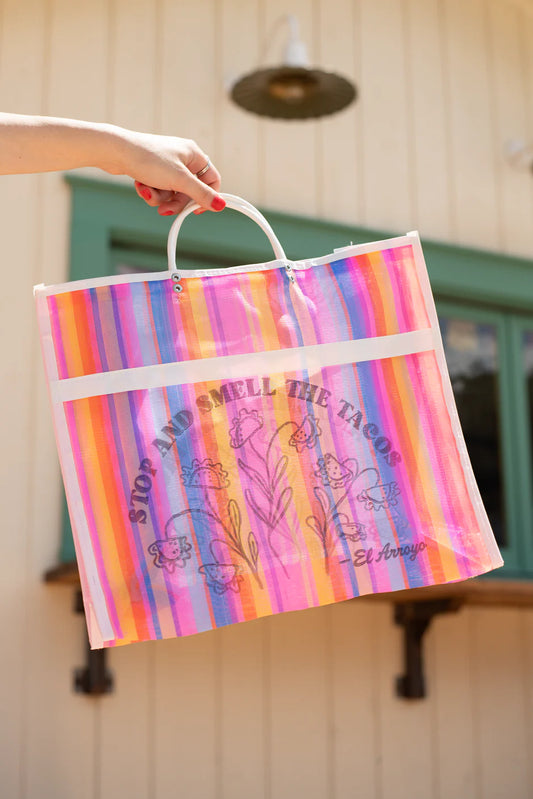 Smell the tacos tote bag
