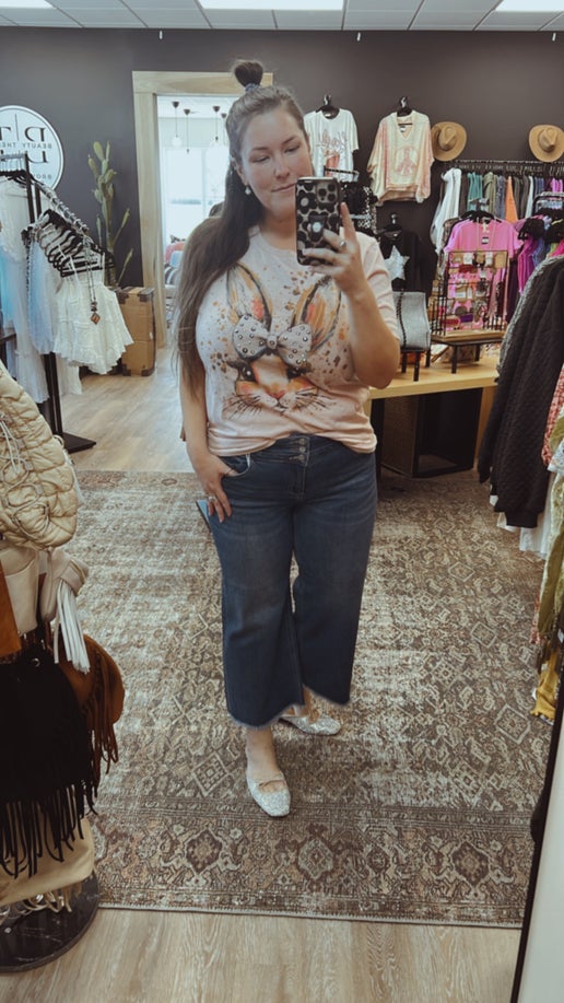 High-Rise Three Button Crop | Risen Jeans