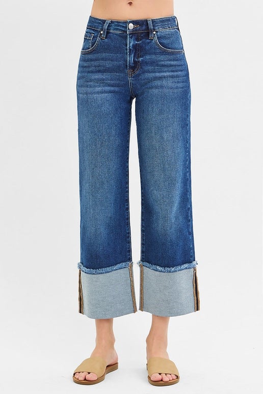 High-Rise Wide Cuffed | Risen Jeans