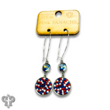 Patriotic Red White & Blue Earings