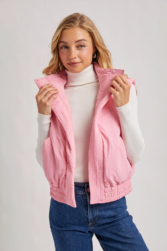 Bubblegum Puffer Vest