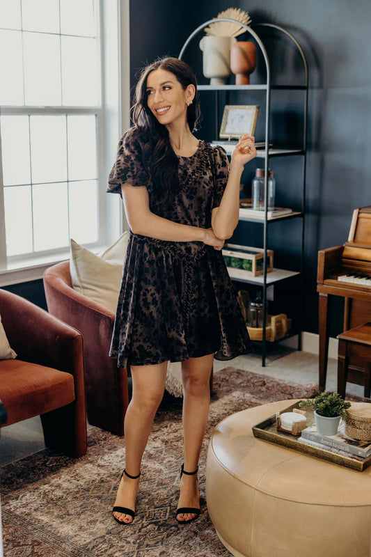 Safari Spots Ruffle Dress