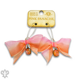 Chiffon bow earring, Austrian crystal