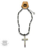 Rhinestone cross necklace
